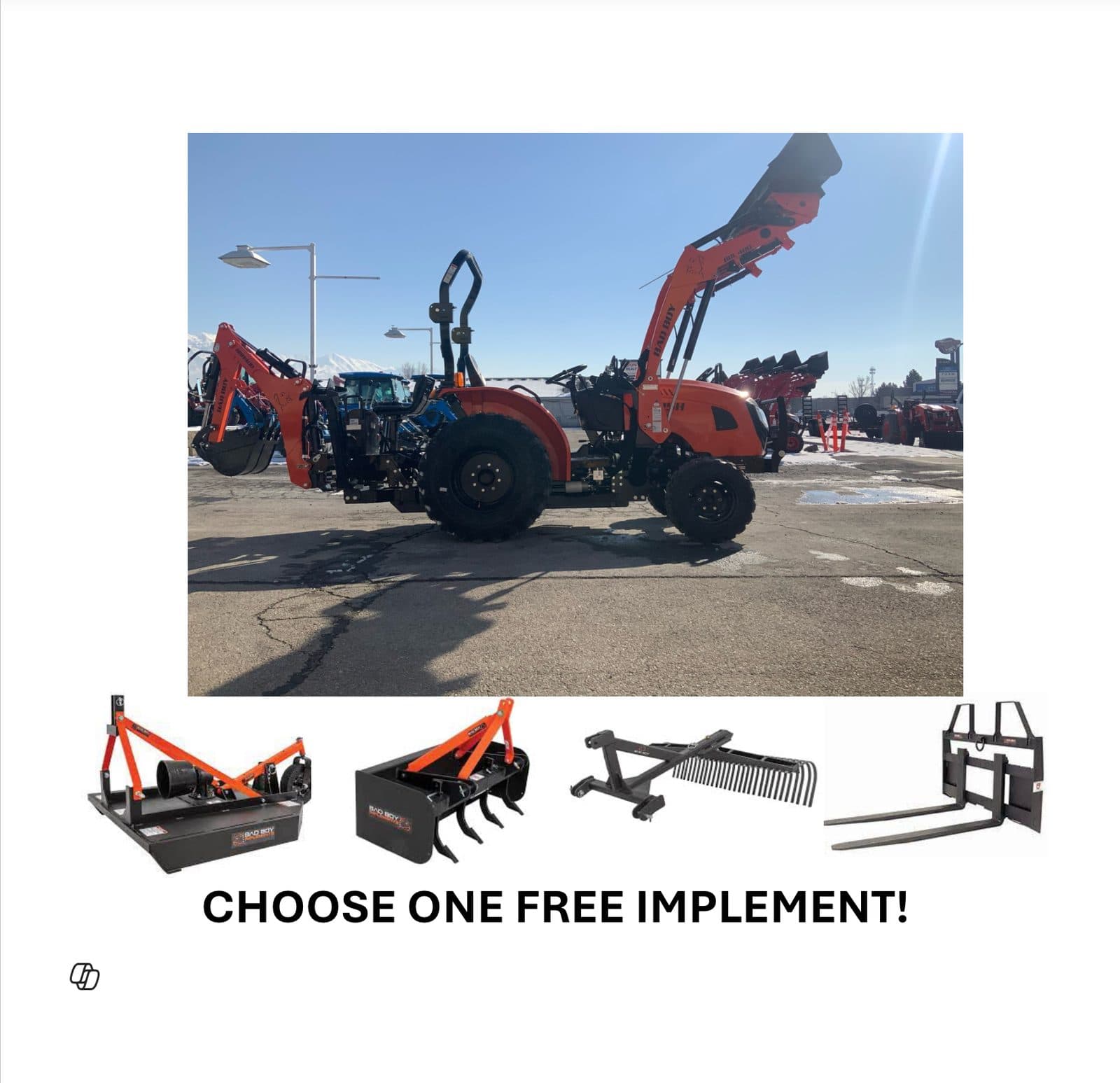 Bad Boy 1022H Tractor, Loader & Backhoe