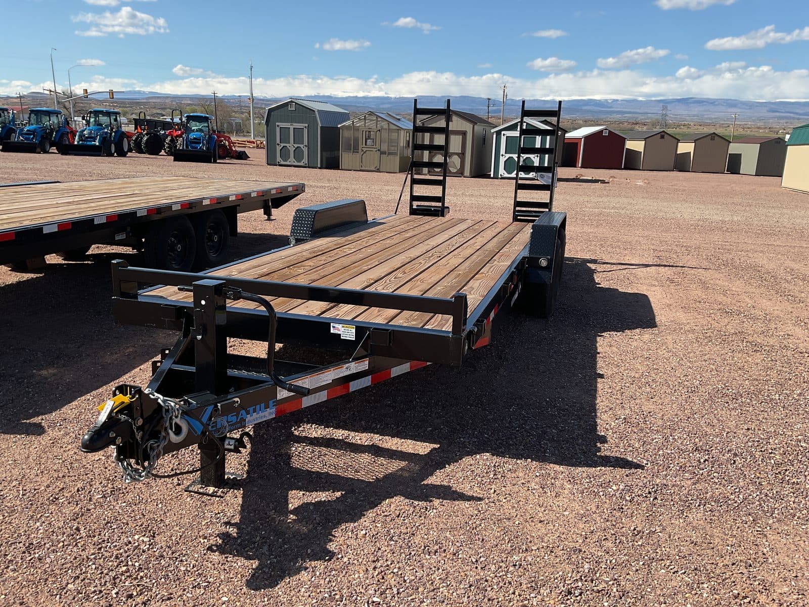 Trailers on the lot at Hobby Tractors
